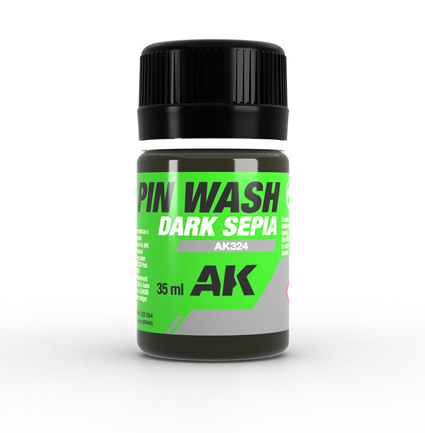 AKI 324 Dark Sepia Pin Wash Enamel