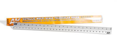 AKI 9049 Aluminum Multi Scale Triangular Ruler