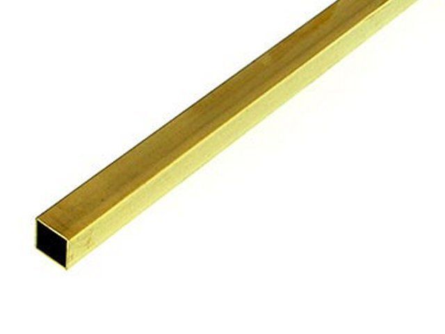 Albion Alloys SSB1M 1.6x1.6mm Square Brass Tube 3 Pack