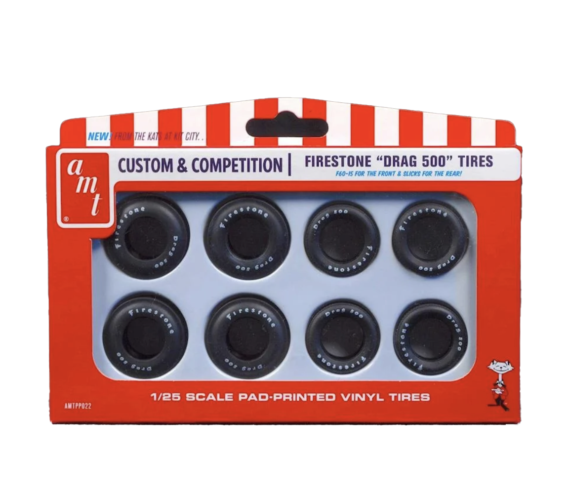 amt 022 1/25 Custom & Competition Firestone Drag 500 Tire Parts Pack