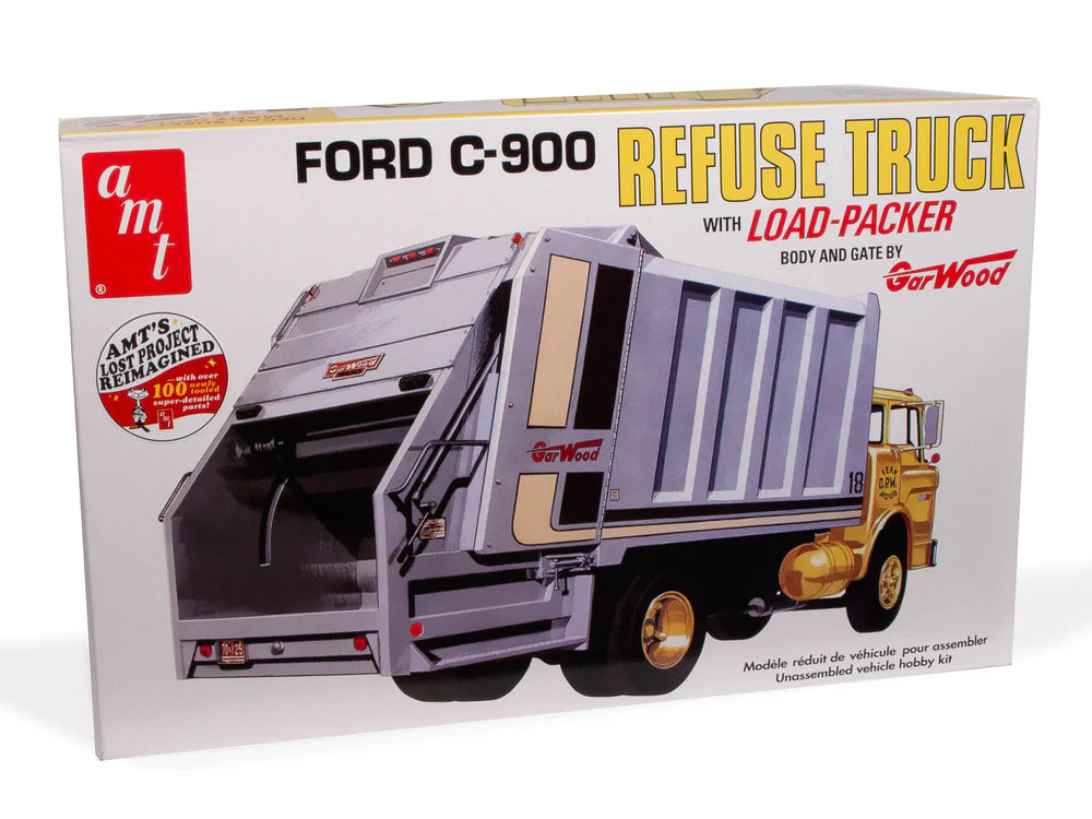amt 1247 1/25 Ford C-600 Gar-Wood Load Packer Garbage Truck