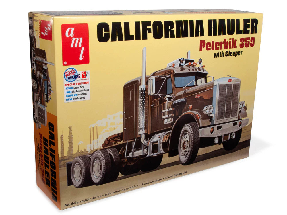 amt 1327 1/25 Classic Peterbilt 359 California Hauler with Sleeper Cab
