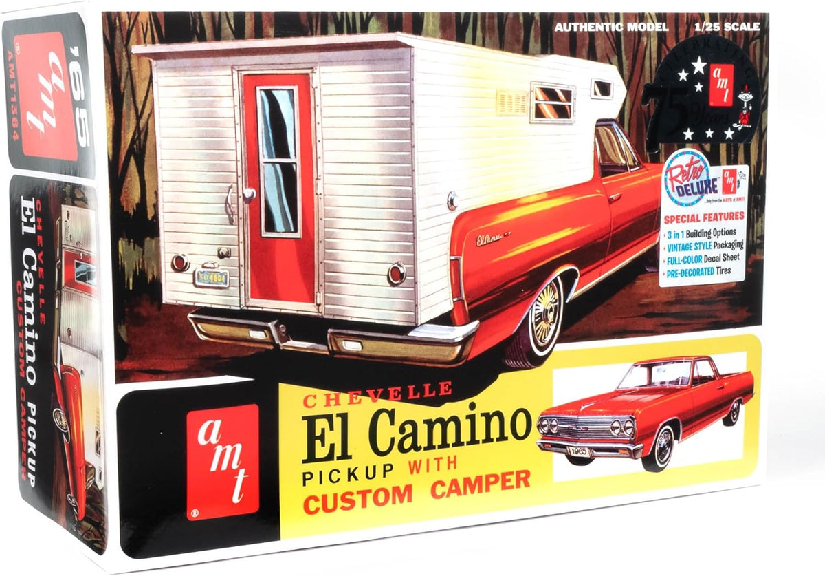 amt 1364 1/25 1965 Chevy El Camino with Camper