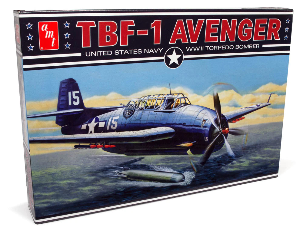 amt 1377 1/48 TBF-1 US Navy Avenger WWII Bomber Plane Kit