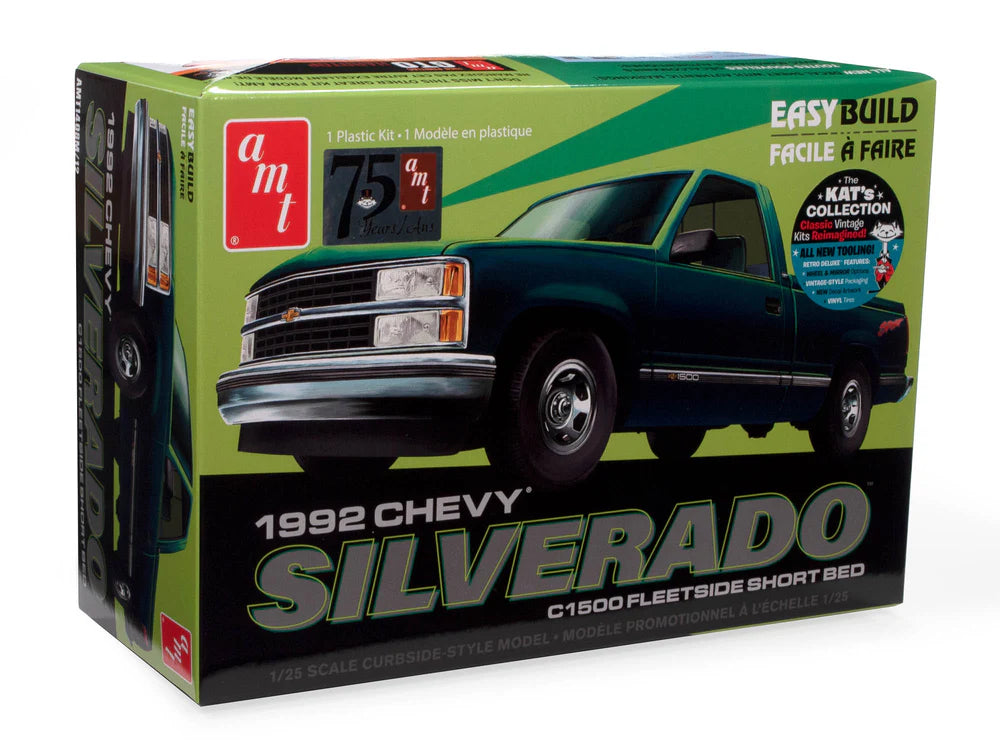 amt 1408 1/25 1992 Chevrolet Silverado Shortbed Fleetside Pickup Truck