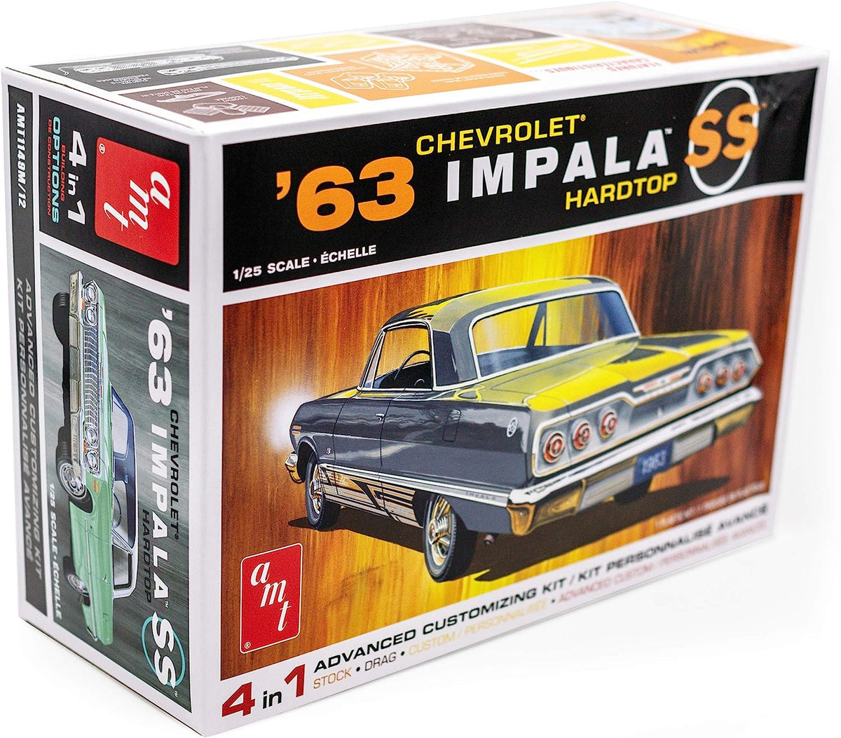amt 1149 1 /25 1963 Chevrolet Impala SS Skill Level 2 Model Kit