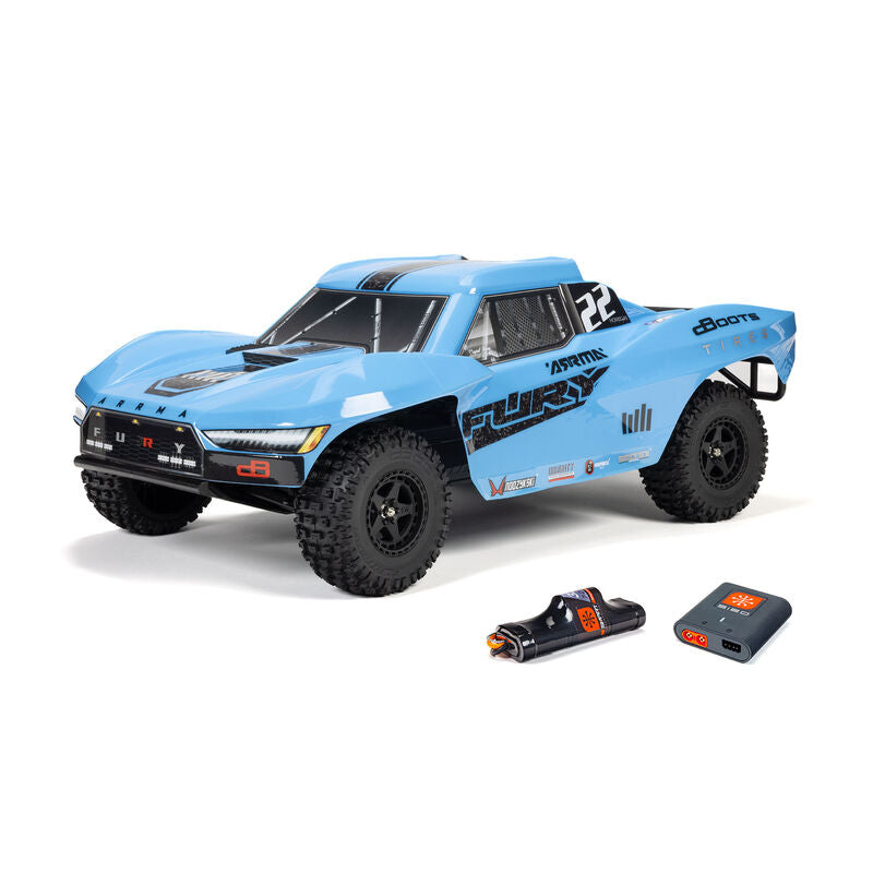Arrma ARA3221ST2 FURY 1/10 RTR 2WD SHORT COURSE Truck Combo -BLUE