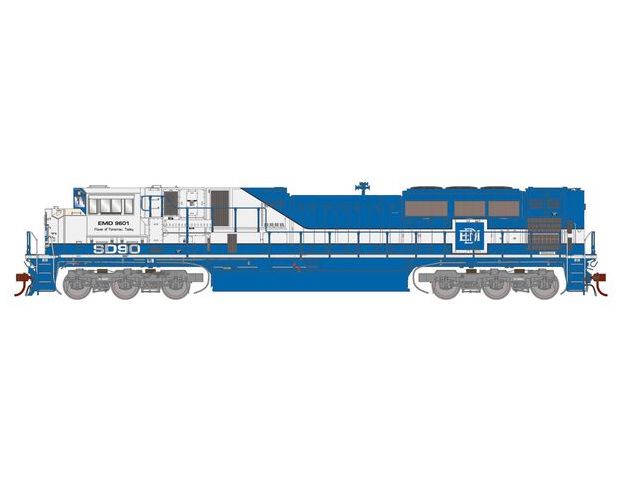 Athearn Genesis G1050 HO Scale EMD SD90MAC-H Ph2 EMD Demonstrator EMDX 9601 DCC/Sound