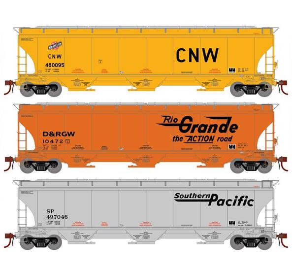 Athearn Genesis G1063 HO Scale Trinity 5161 Covered Hopper UP 'Fallen Flags' CNW/DRGW/SP