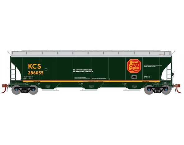 Athearn Genesis G1064 HO Scale Trinity 5161 Covered Hopper Kansas City Southern KCS 286055