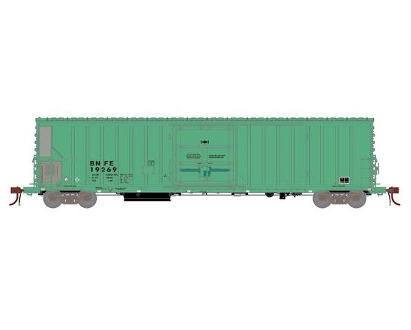 Athearn Genesis G1129 FGE 57' Mechanical Reefer BN BNFE 'Faded Green' 19269 w/Sound Prime for Grime
