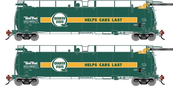 Athearn Genesis G1335 HO Scale 23K TankTrain Intermediate Quaker State GATX