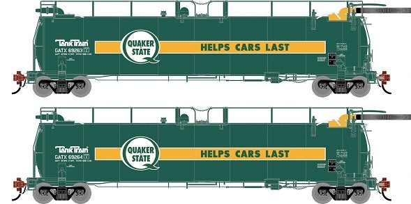 Athearn Genesis G1337 HO Scale 23K TankTrain Intermediate Quaker State GATX