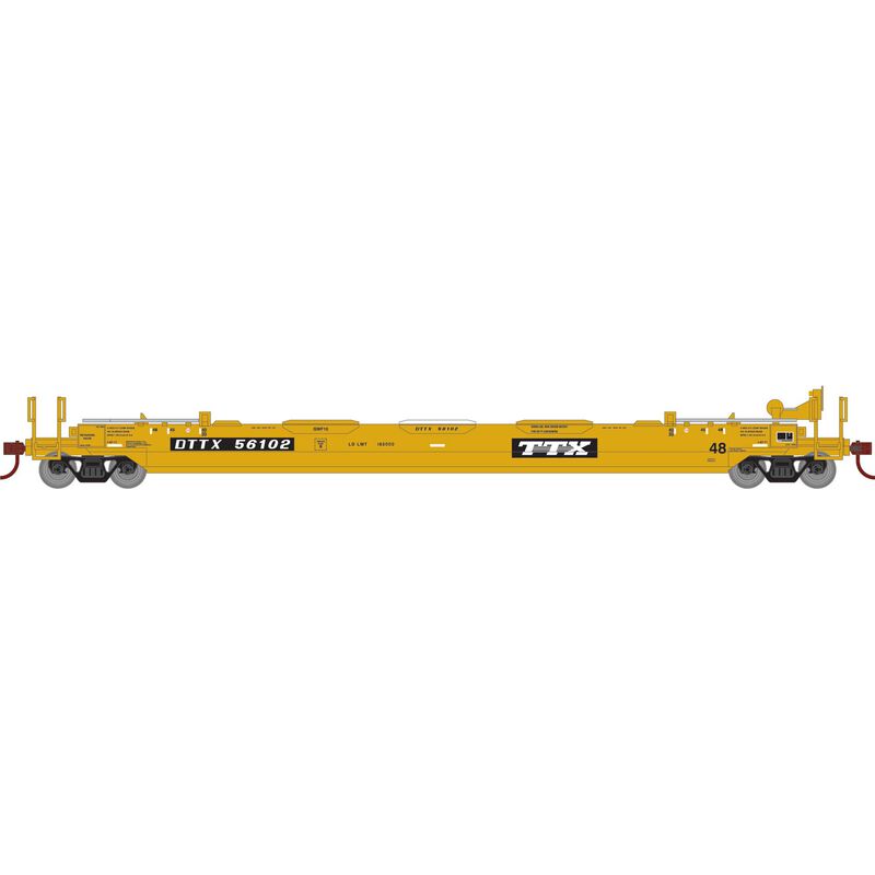 Athearn RTR 1347 HO Scale 48' Husky Stack Well Car Trailer Train DTTX 56102