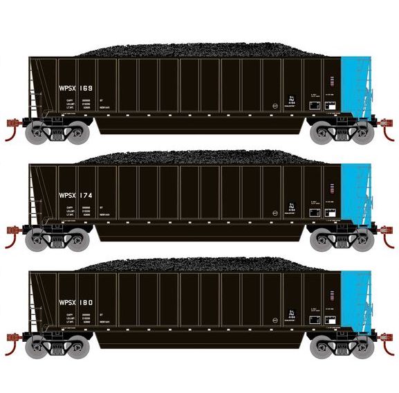 Athearn RTR 1392 HO Scale Bathtub Gondola w/Load Wisconsin Public Service WPSX