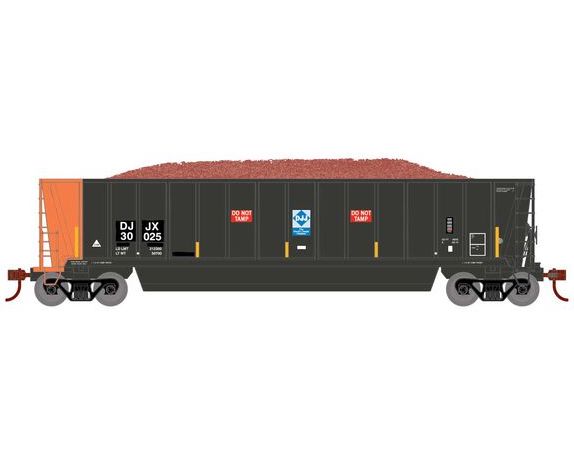 Athearn RTR 1399 HO Scale Bathtub Gondola w/Load David J Joseph DJJX 30095