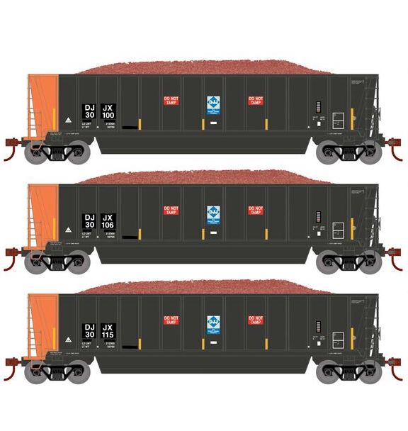 Athearn RTR 1400 HO Scale Bathtub Gondola w/Load David J Joseph DJJX