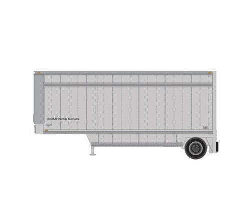 Athearn RTR 1564 HO Scale 28' Parcel Trailer UPS No Shield 299597