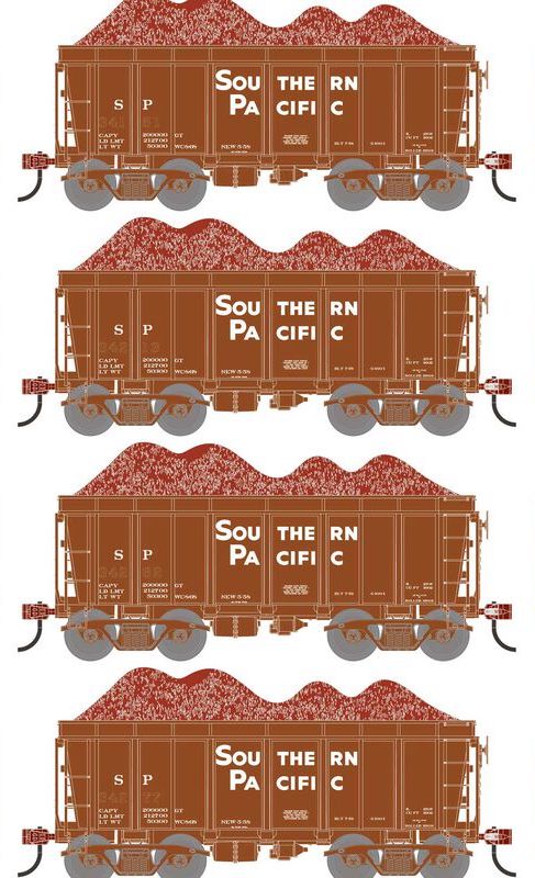 Athearn RTR 1697 HO Scale 26' Ore Car High Side w/Load Southern Pacific SP