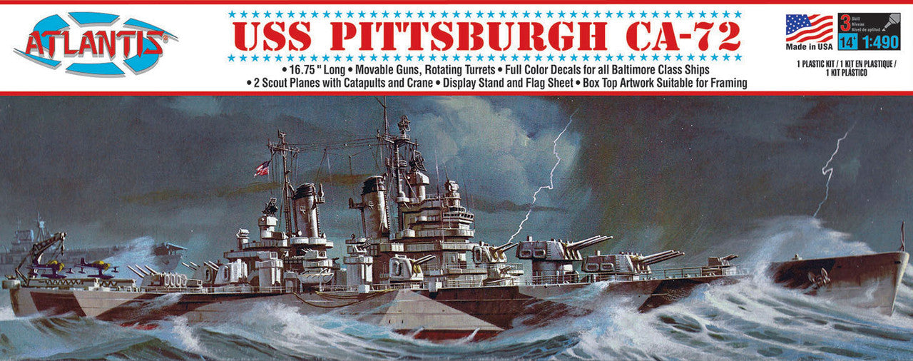 Atlantis Models 457 1/490 USS Pittsburgh CA-72 Heavy Cruiser