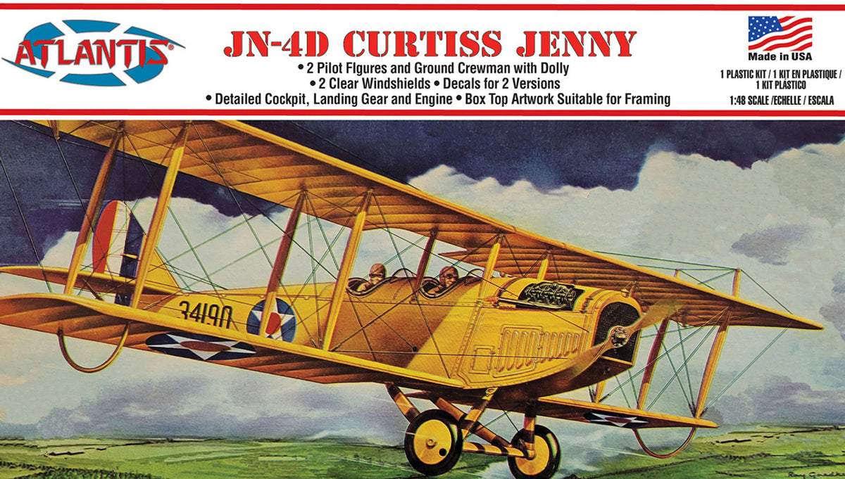 Atlantis Models 534 1/48 JN-4D Curtiss Jenny Model Airplane Kit