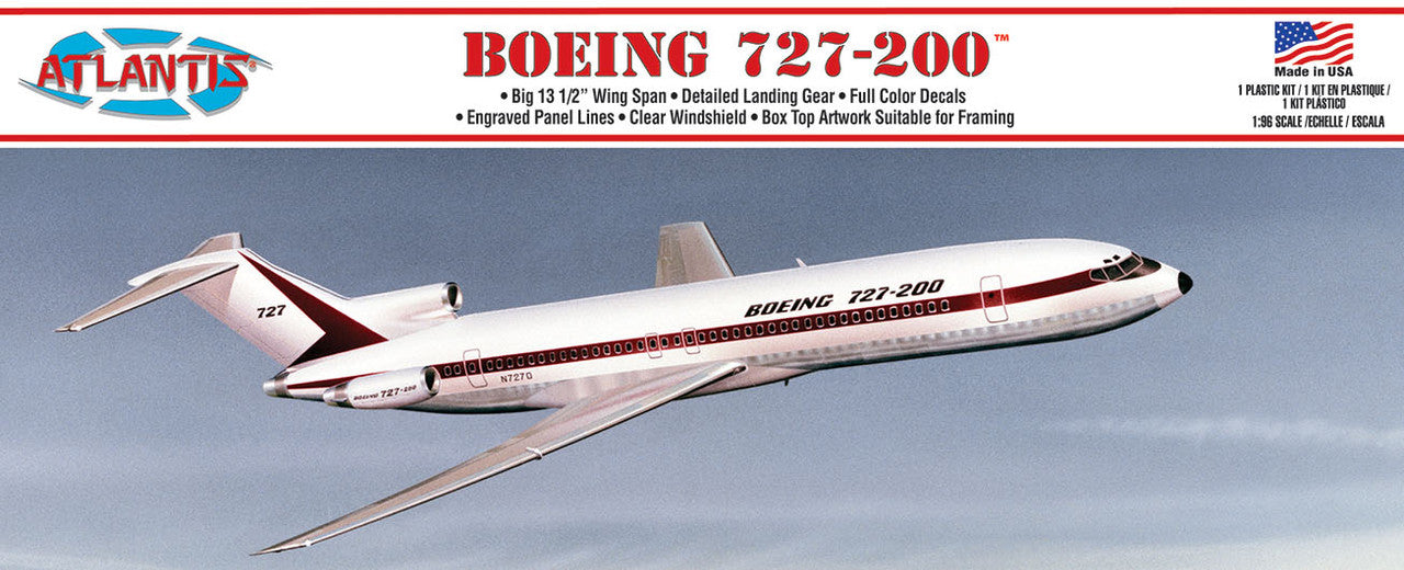 Atlantis Models 6005 1/96 Boeing 727 Airliner