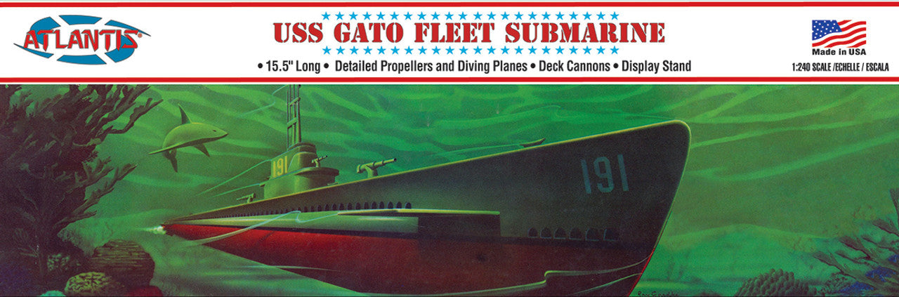 Atlantis Models 743 1/240 WWII USS Gato Class Fleet Submarine