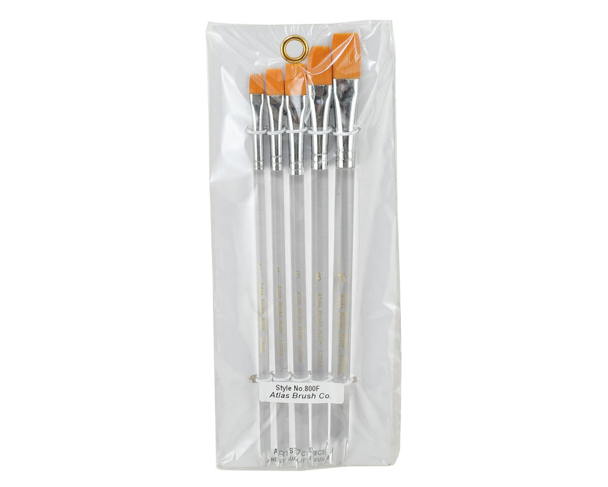 Atlas Brush 800F Sable / Taklon Flat Paint Brush Set