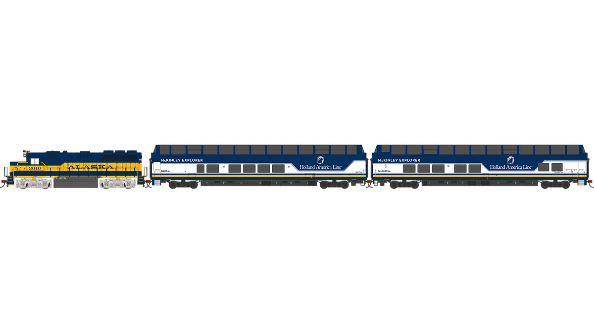 Bachmann 00783 HO Scale McKinley Explorer (Holland America) Alaska Railroad ARR Train Set