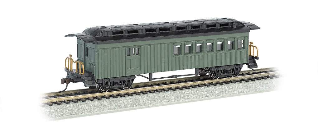Bachmann 13505 HO Scale Old Time Passenger Combine Unlettered - Green