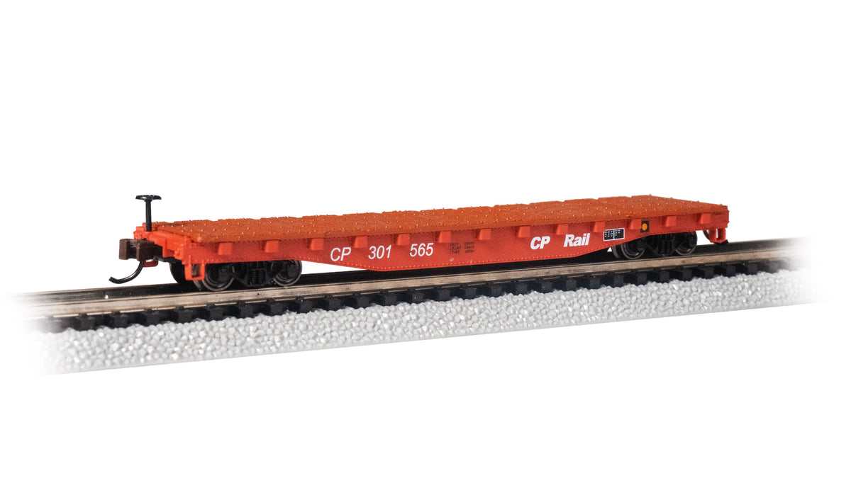 Bachmann 17355 N Scale 52' Flatcar Canadian Pacific CP Rail 301565