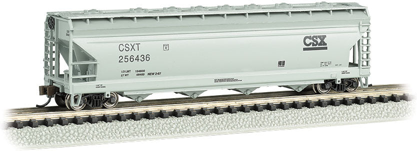Bachmann 17557 N Scale 56' ACF Centerflow Covered Hopper CSXT 256436