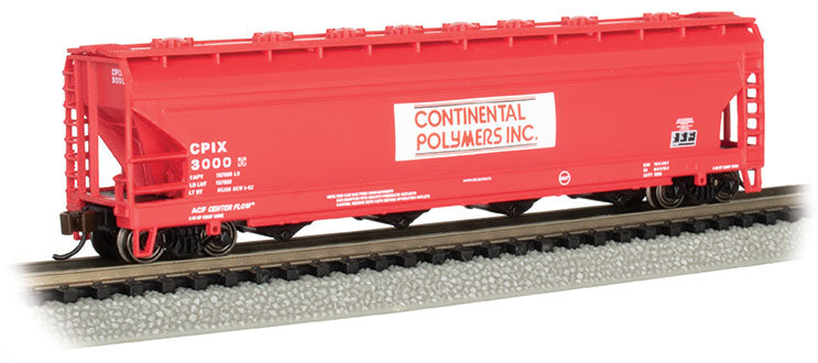 Bachmann 17562 N Scale 56' ACF Centerflow Continental Polymers CPIX 3000