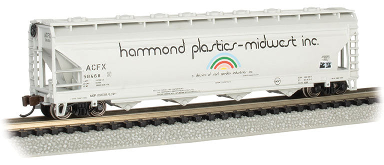 Bachmann 17563 N Scale 56' ACF Centerflow Covered Hopper Hammond Plastics ACFX 58468