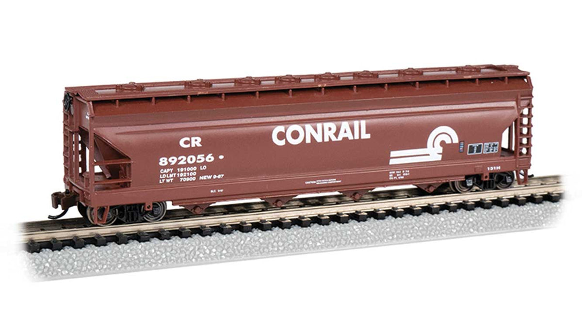 Bachmann 17566 N Scale 56' ACF Centerflow Covered Hopper Conrail CR 892056