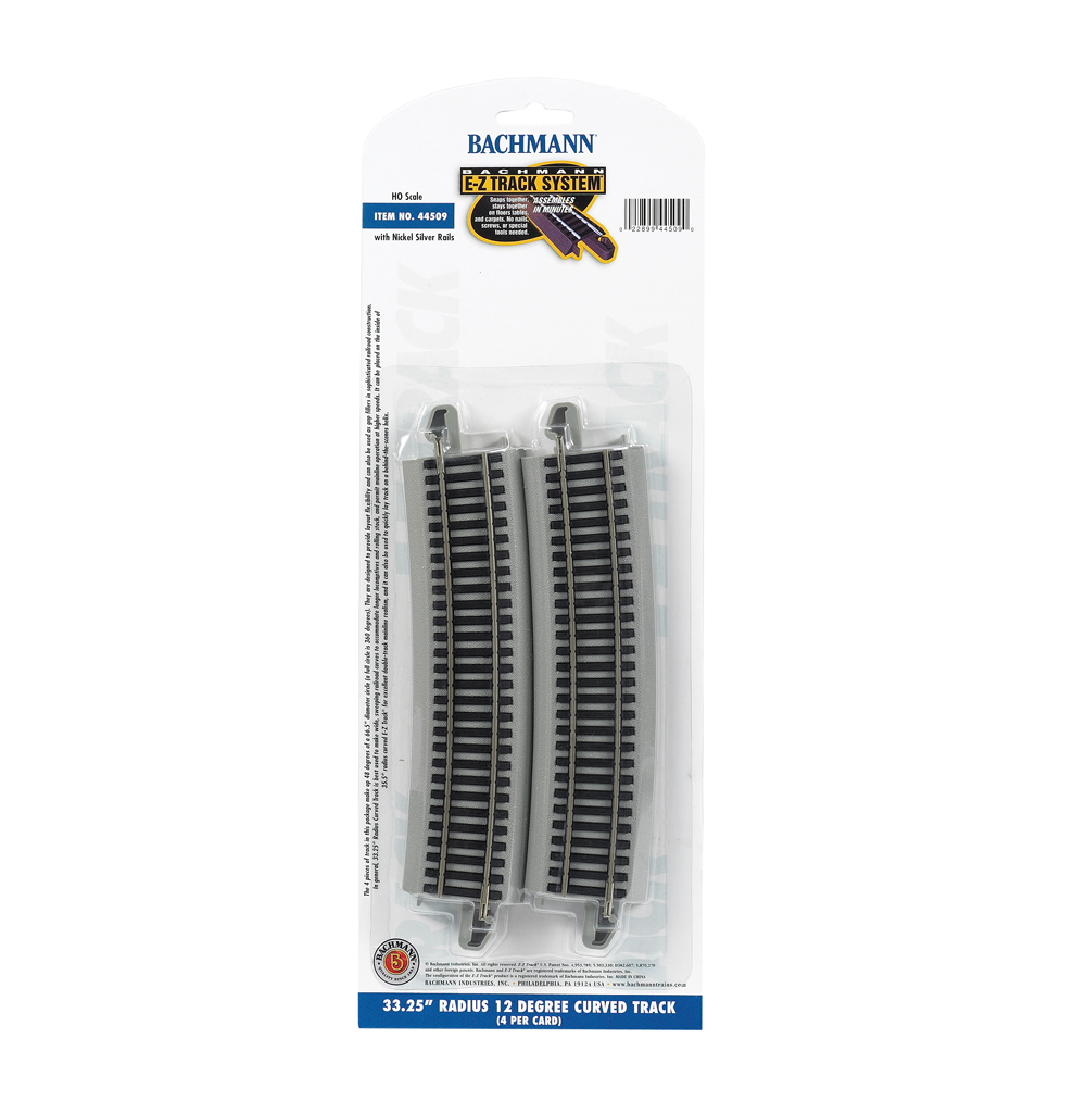 Bachmann 44509 HO Scale E-Z Track 33-1/4" Radius Curve 12 Degree
