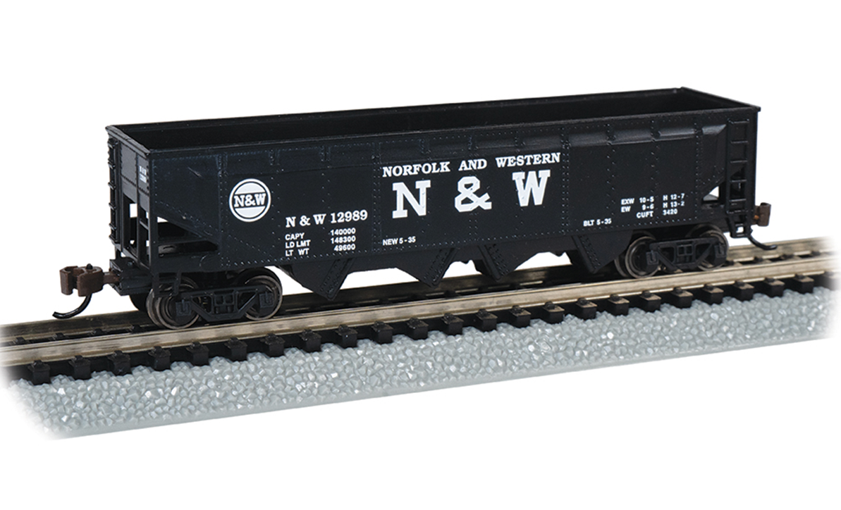 Bachmann 73353 N Scale 40' 4 Bay Quad Hopper Norfolk & Western N&W 12989