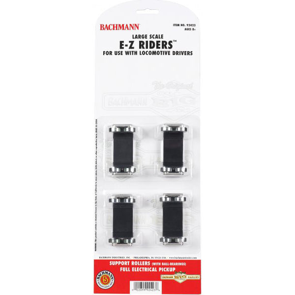 Bachmann 92423 G Gauge E-Z Riders with Ball-Bearing Rollers