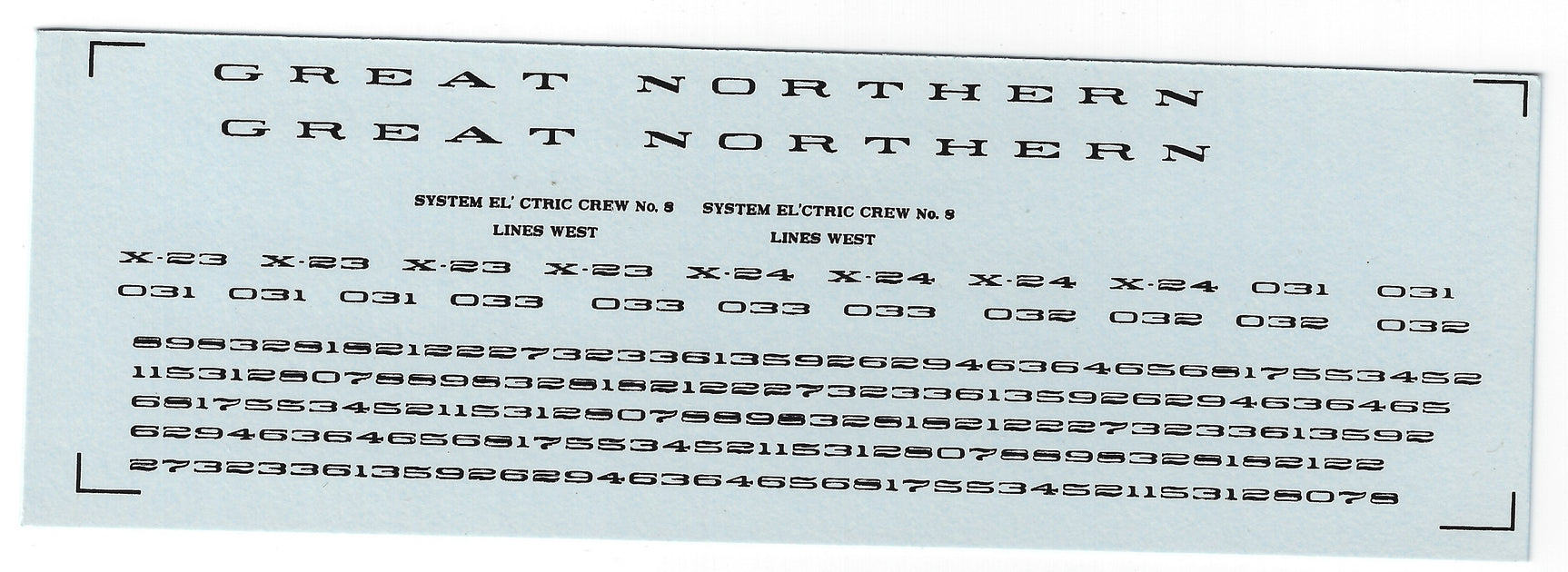 Bethlehem Car Works 555 HO Scale Great Northern MOW - Black
