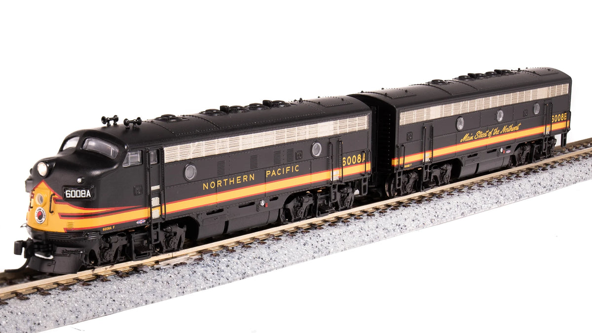 BLI 6865 N Scale EMD F7A-(Unpowered B) Diesel Set Northern Pacific NP 6008A/B Paragon4 DCC