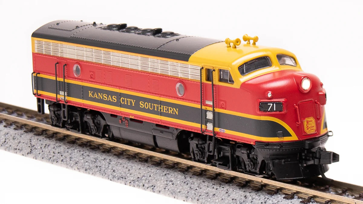 BLI 6877 N Scale EMD F7A Diesel Kansas City Southern "Freight Belle Scheme"KCS 71C Paragon4 DCC