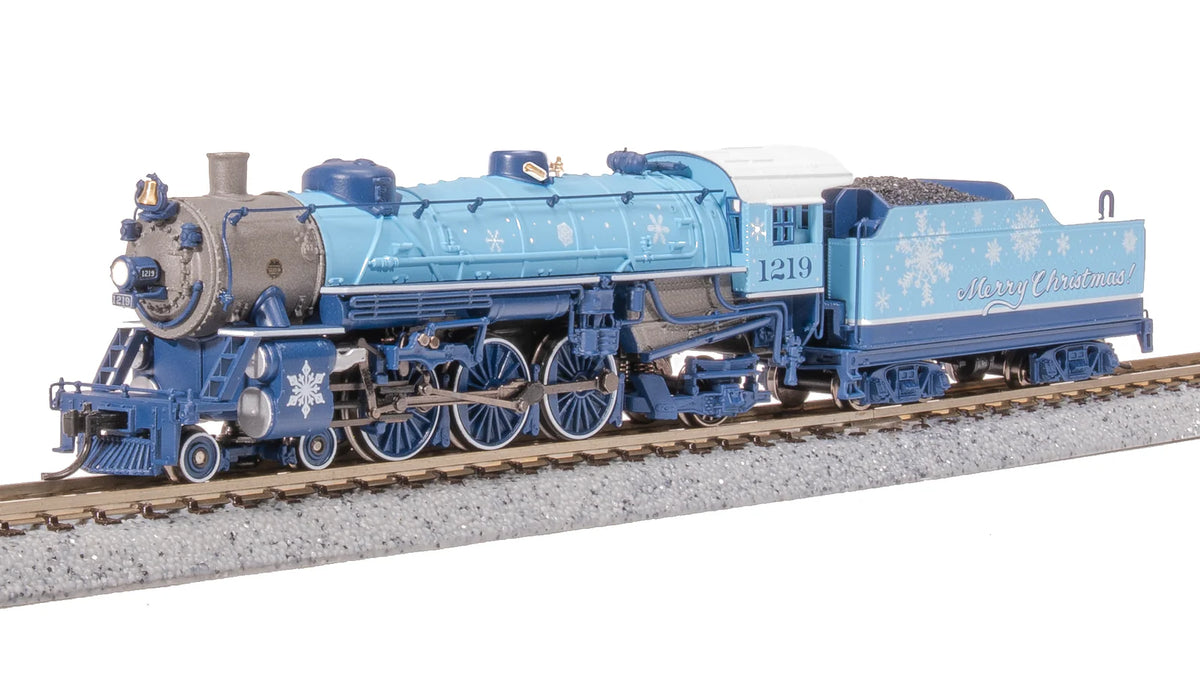 BLI 8079 N Scale USRA 4-6-2 Pacific Steam Locomotive Merry Christmas 1219 Stealth - DC