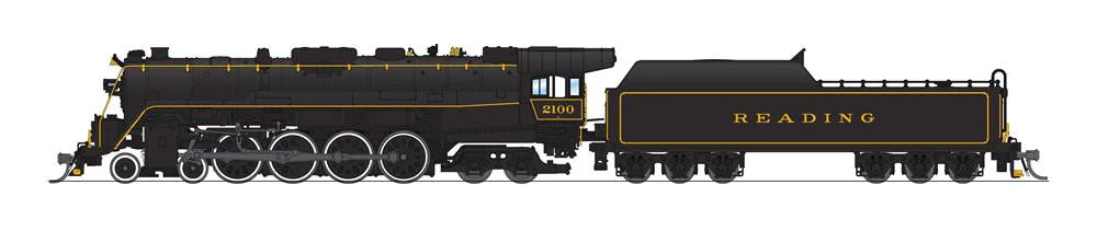 BLI 8242 N Scale 4-8-4 T1 Steam Locomotive Reading "Iron Horse Rambles" 2100 Stealth - DC