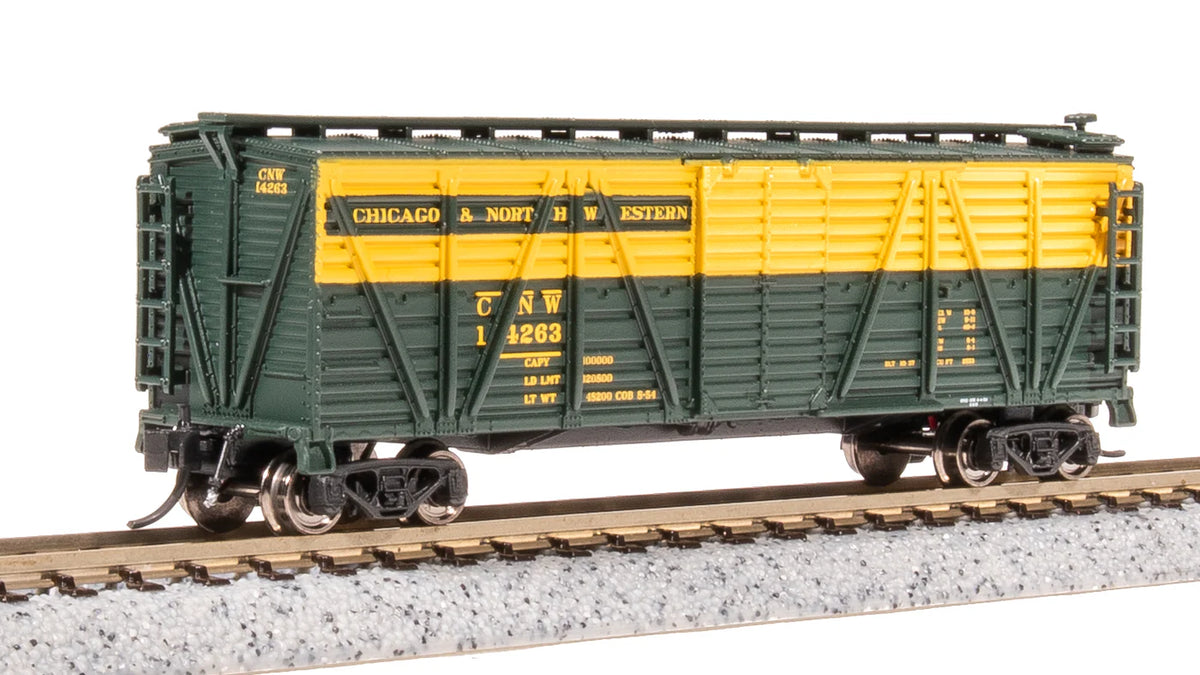 BLI 8459 N Scale K7 Stock Car with Mule Sounds Chicago & North Western CNW 14465