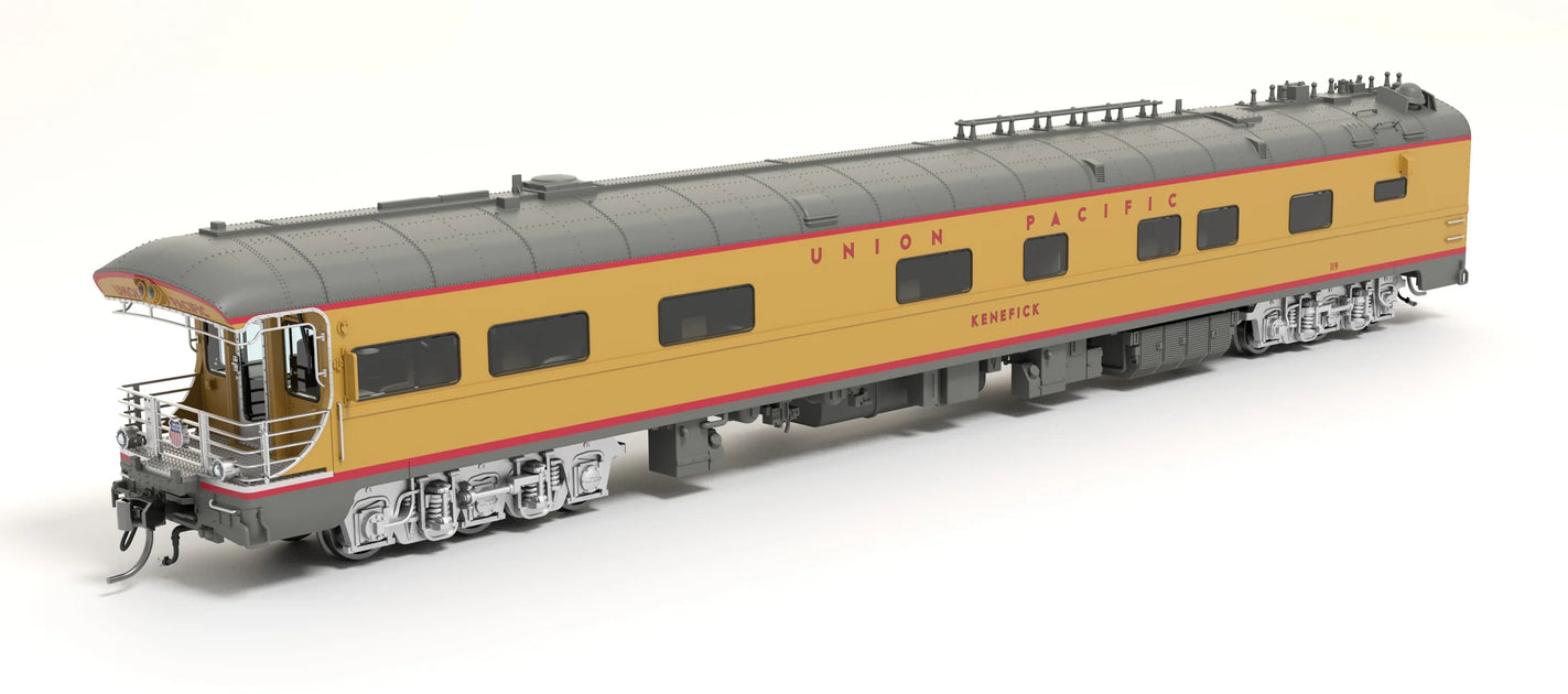BLI 9012 HO Scale Union Pacific Business Car #119 "Kenefick" "UP Shield" Drumhead