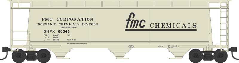 Bowser 38142 N Scale Cylindrical Hopper FMC Chemicals SHPX 60551
