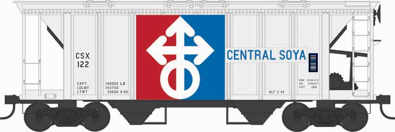 Bowser 43254 HO Scale H34 Covered Hopper Central Soya CSYX 130