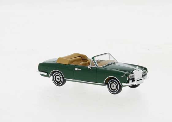 Brekina PCX 870512 HO Scale 1971 Rolls Royce Corniche Convertible - Green