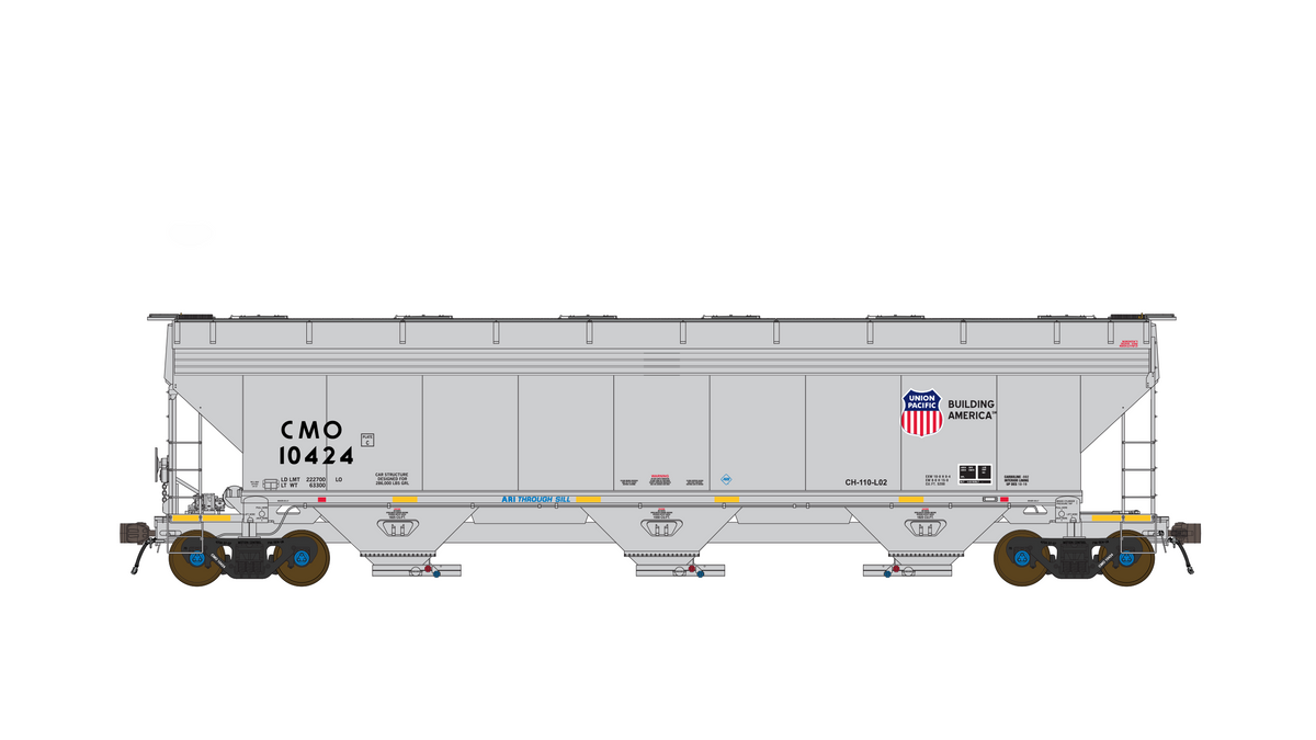 Class One Model Works FC00522 HO Scale ARI 5200 Covered Hopper UP/CMO 10569