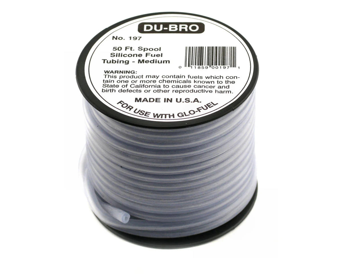 Du-Bro 197 Medium 3/32" Super Blue Silicone Fuel Tubing for Glo-Fuel
